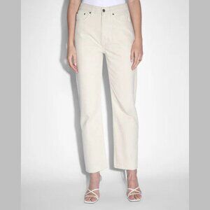 NEW Ksubi Womens Size 28 High Rise Slim Straight Leg Ankle Crop Jeans Ivory